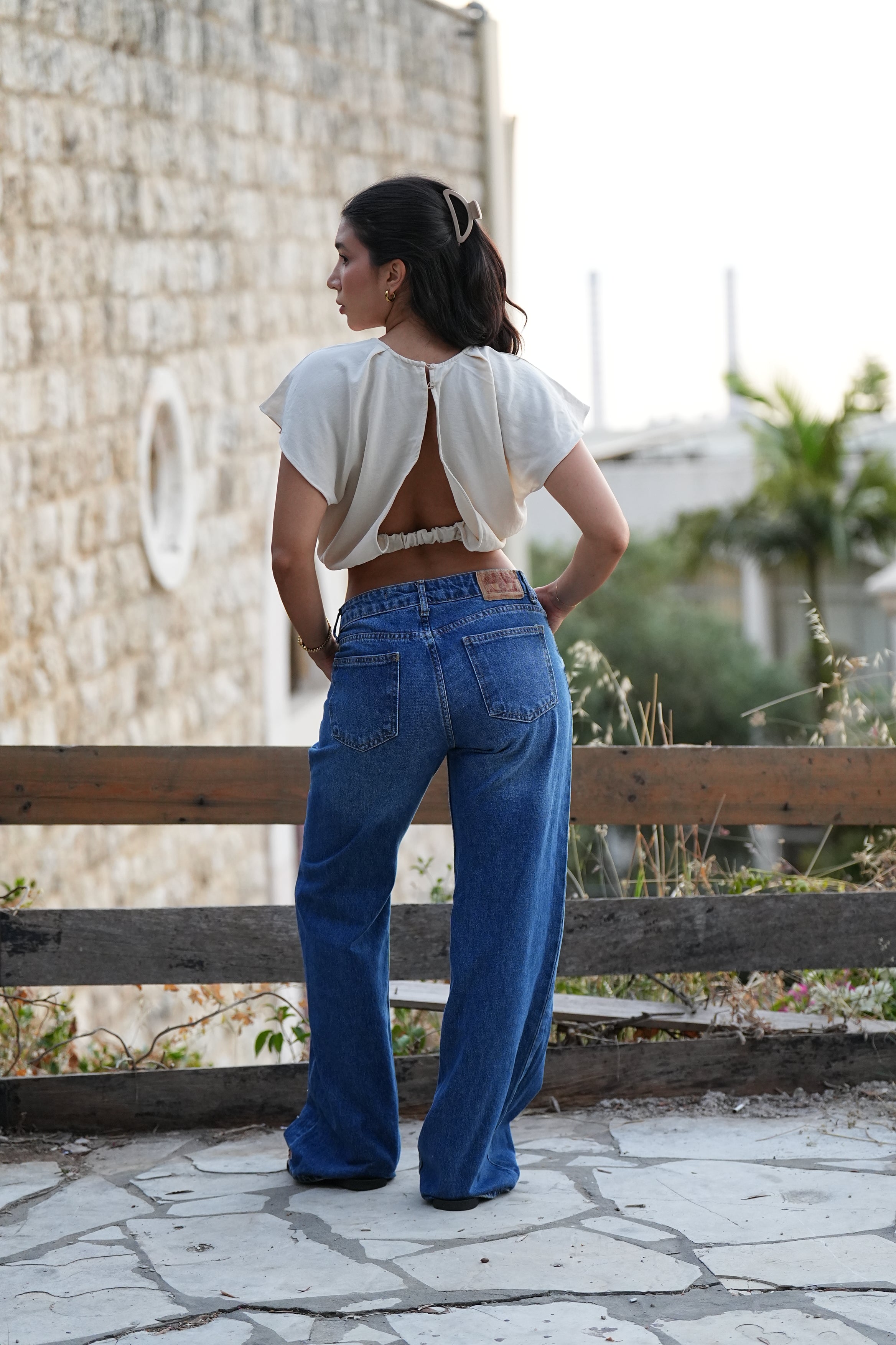 Celeste Open-Back Top