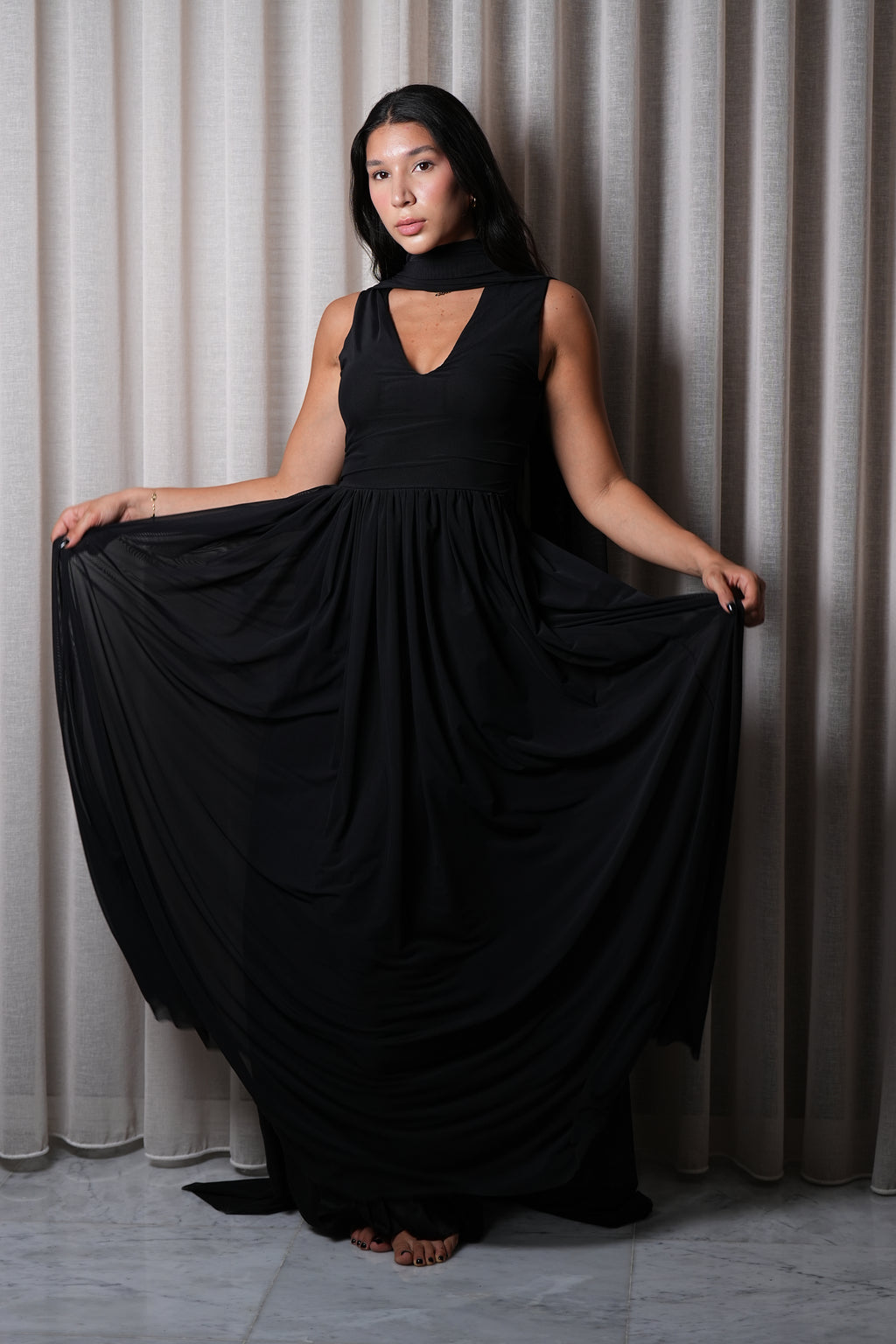 Midnight Veil Dress