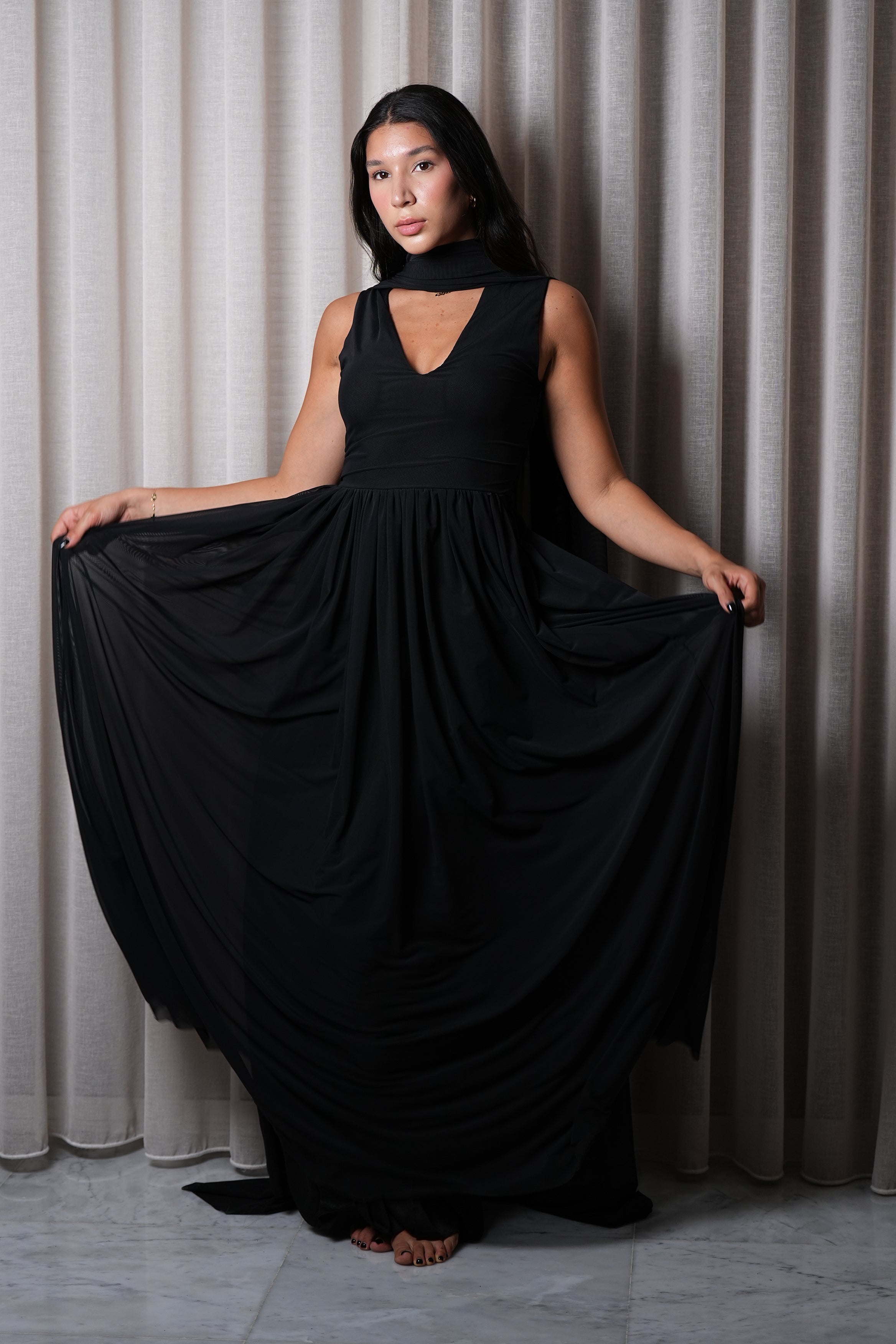 Midnight Veil Dress