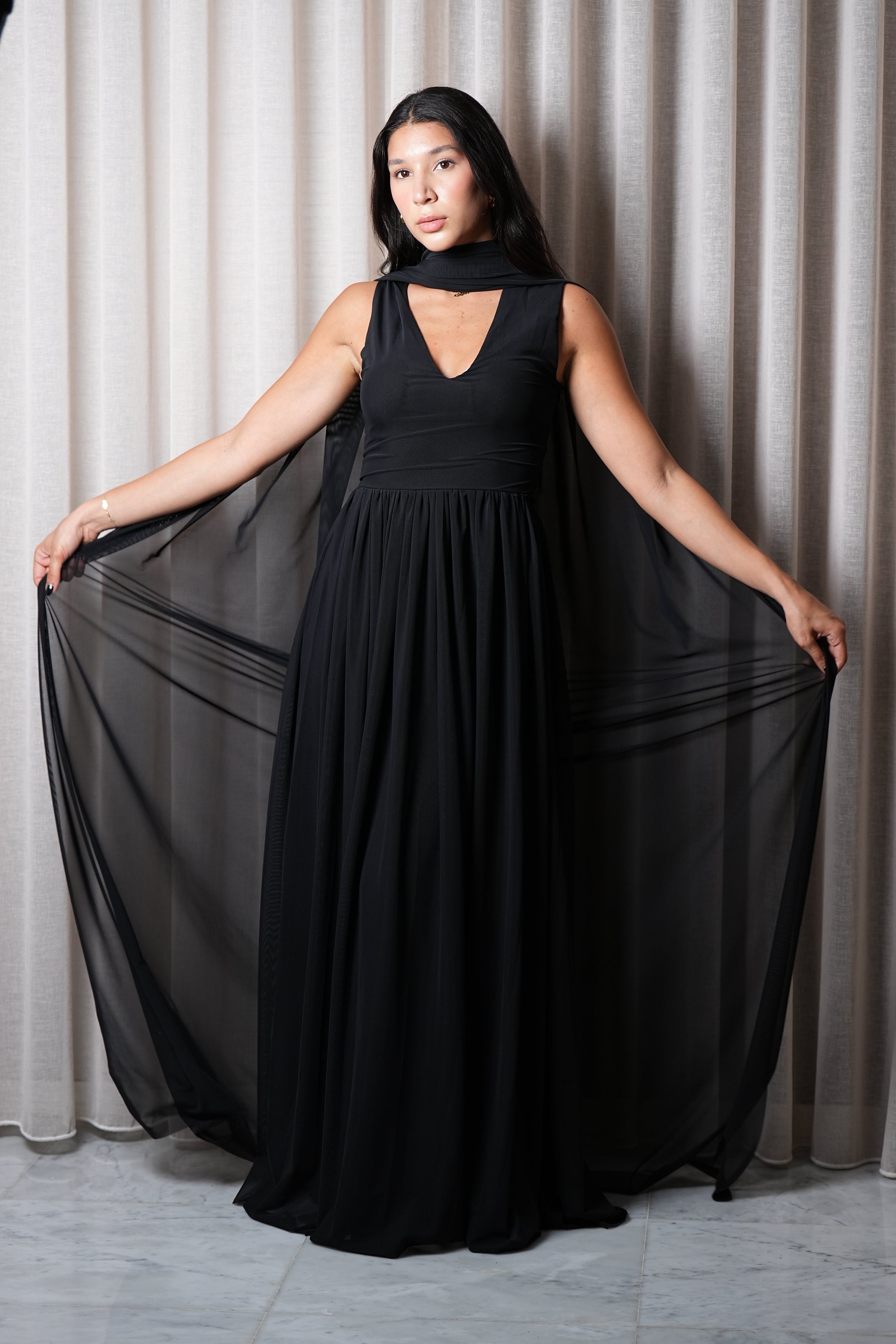 Midnight Veil Dress