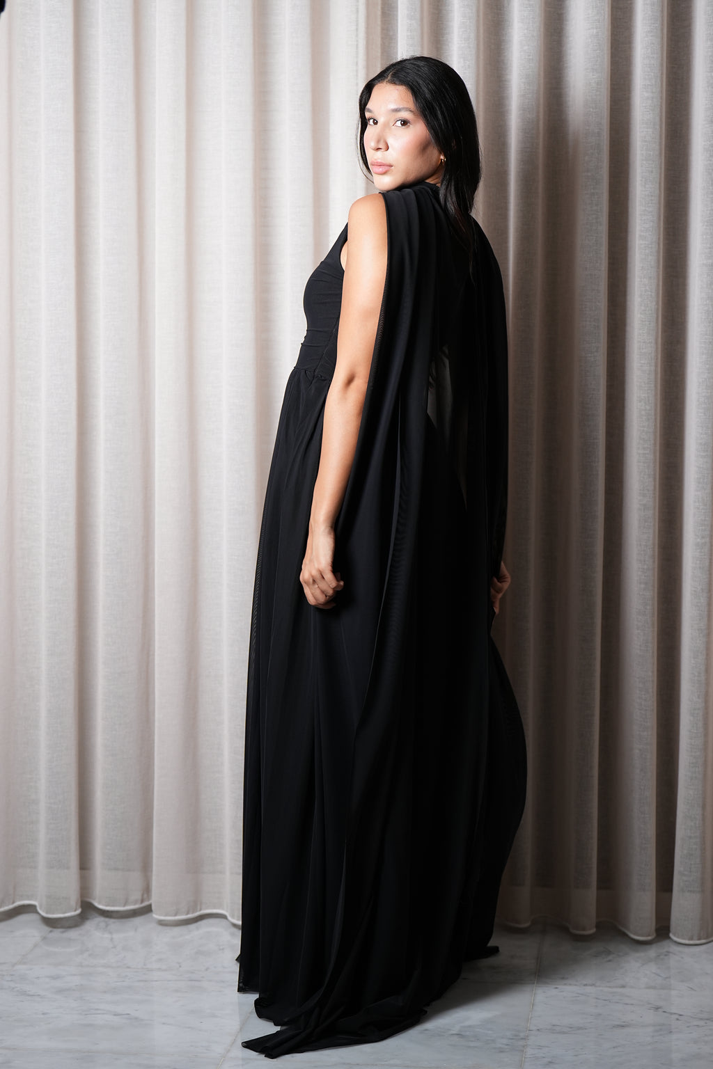 Midnight Veil Dress