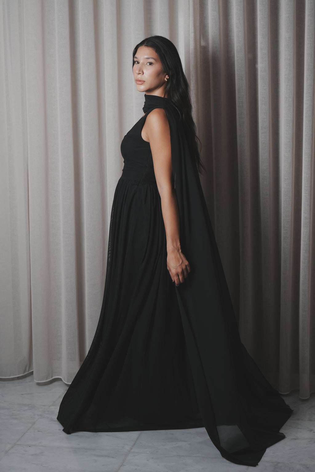 Midnight Veil Dress