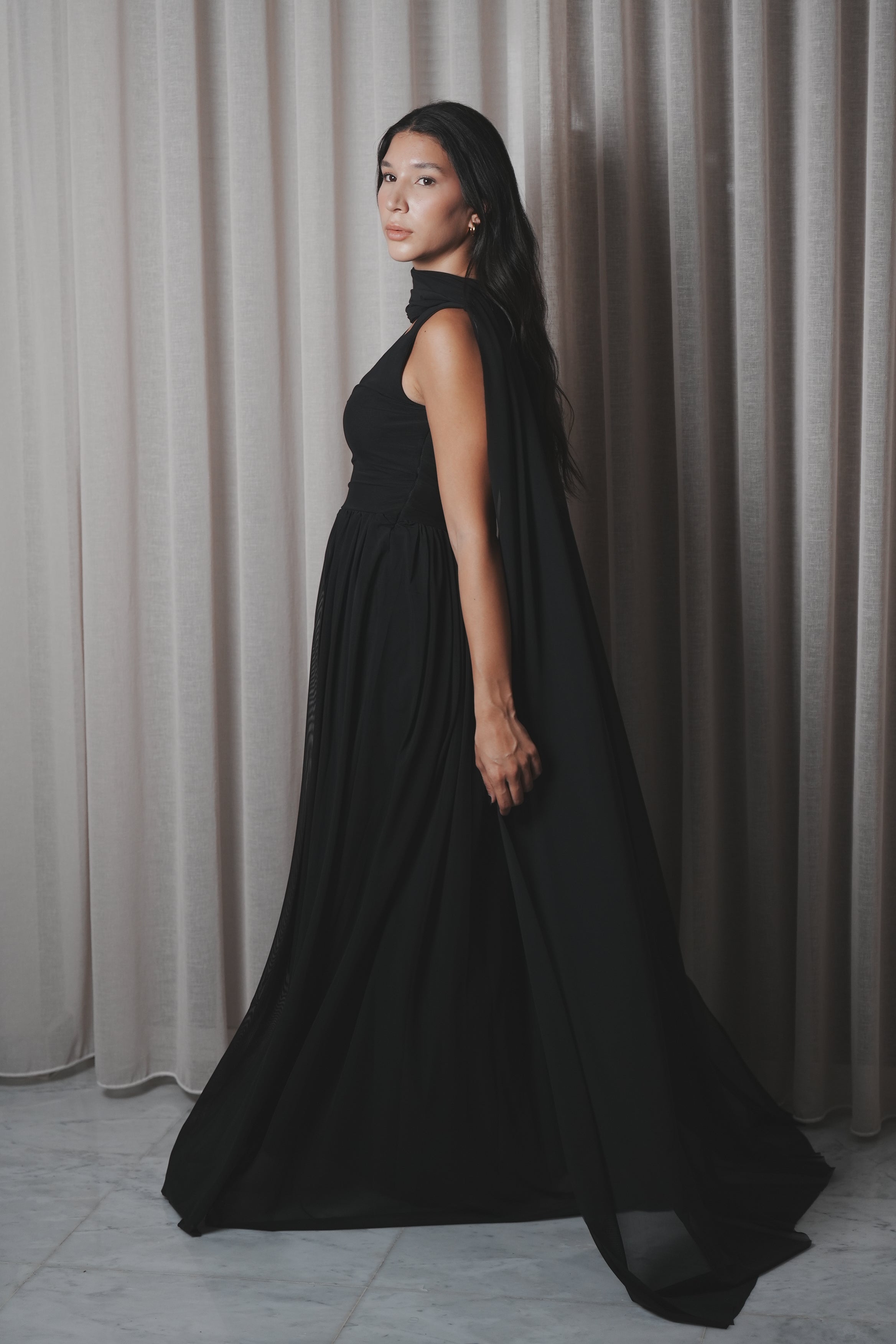Midnight Veil Dress