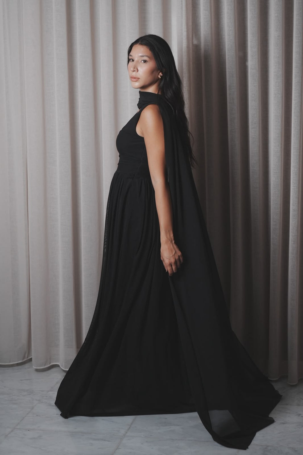 Midnight Veil Dress